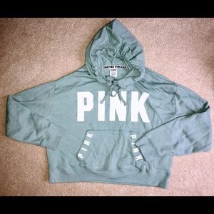 PINK crop hoodie